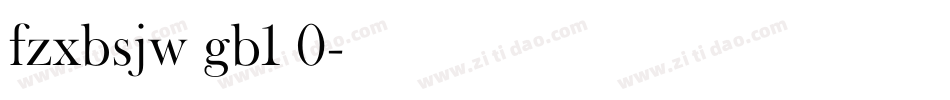 fzxbsjw gb1 0字体转换